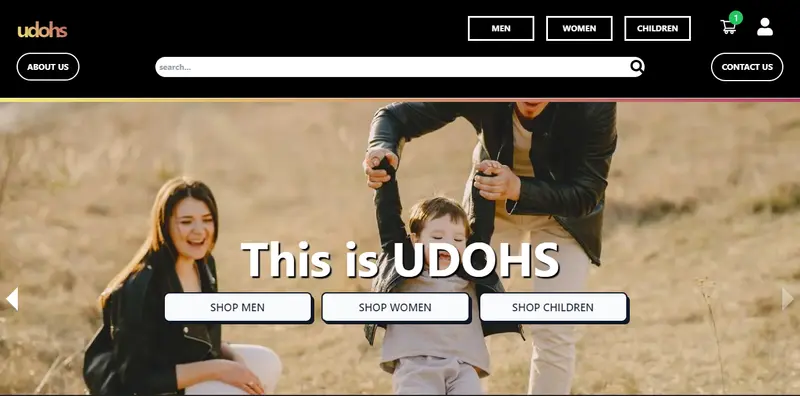Udohsclothing website